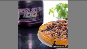 Bolo com Proteína Whey de Baunilha com Mirtilos